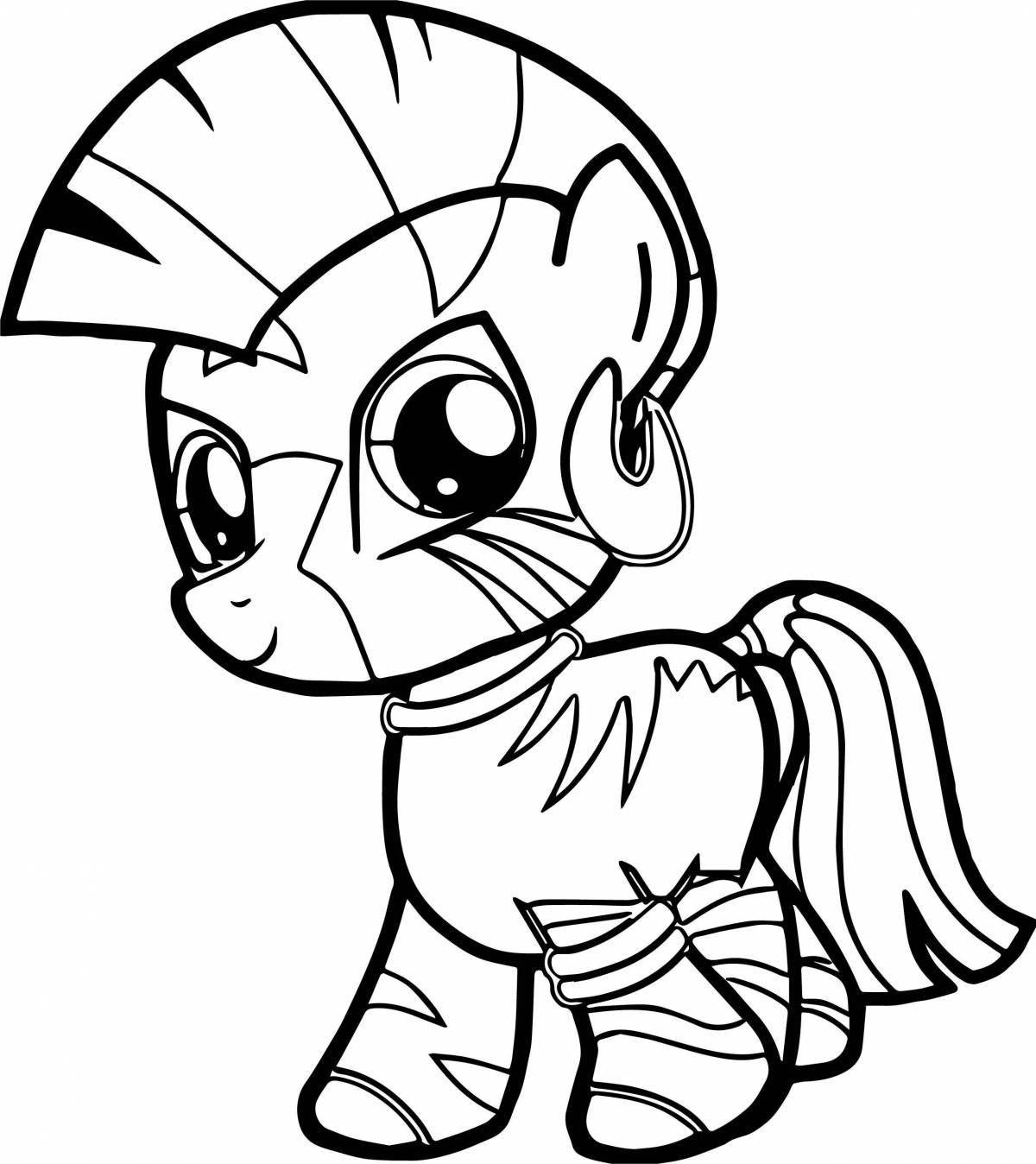 Spike pony coloring page