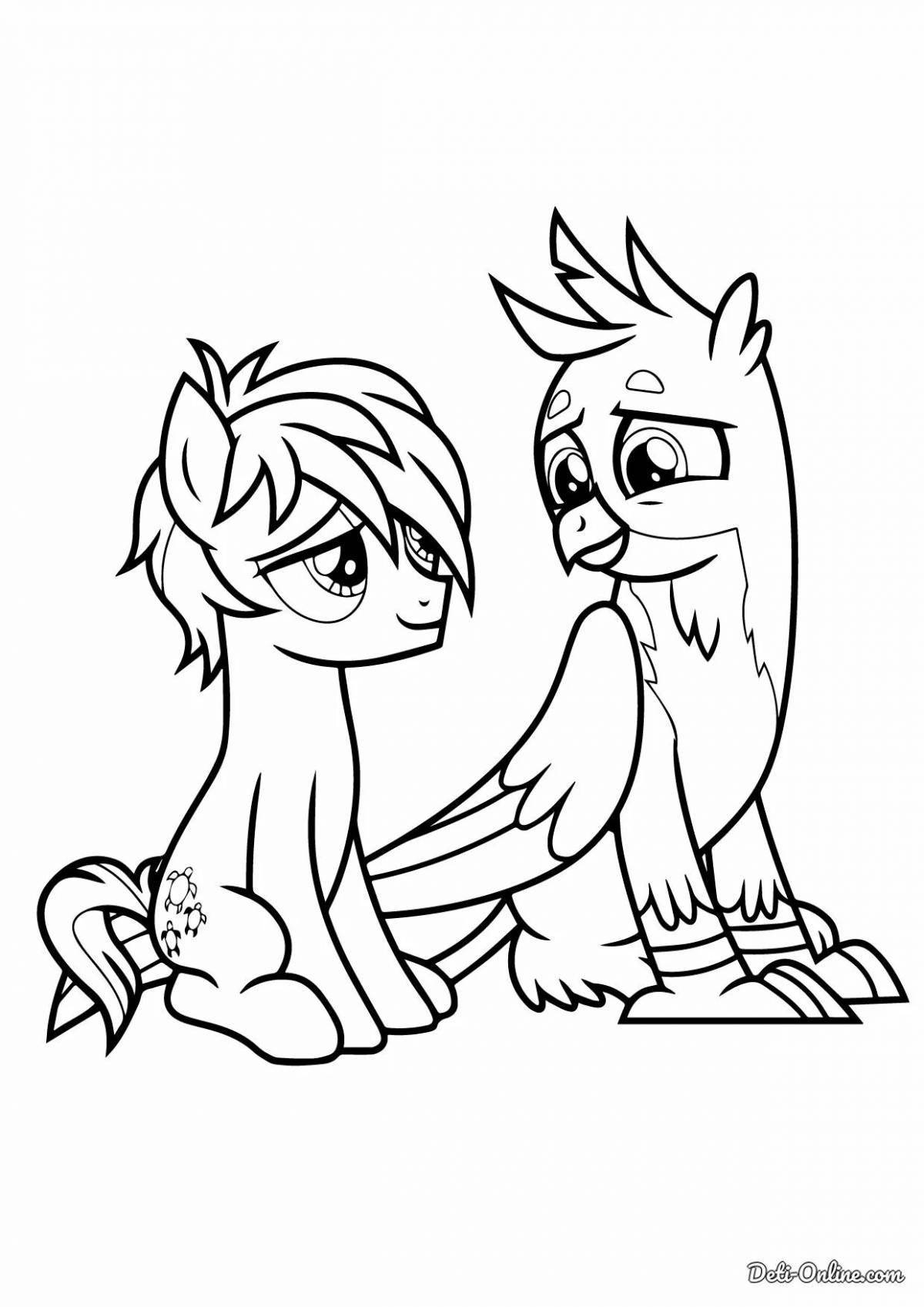 Exciting spike pony coloring book
