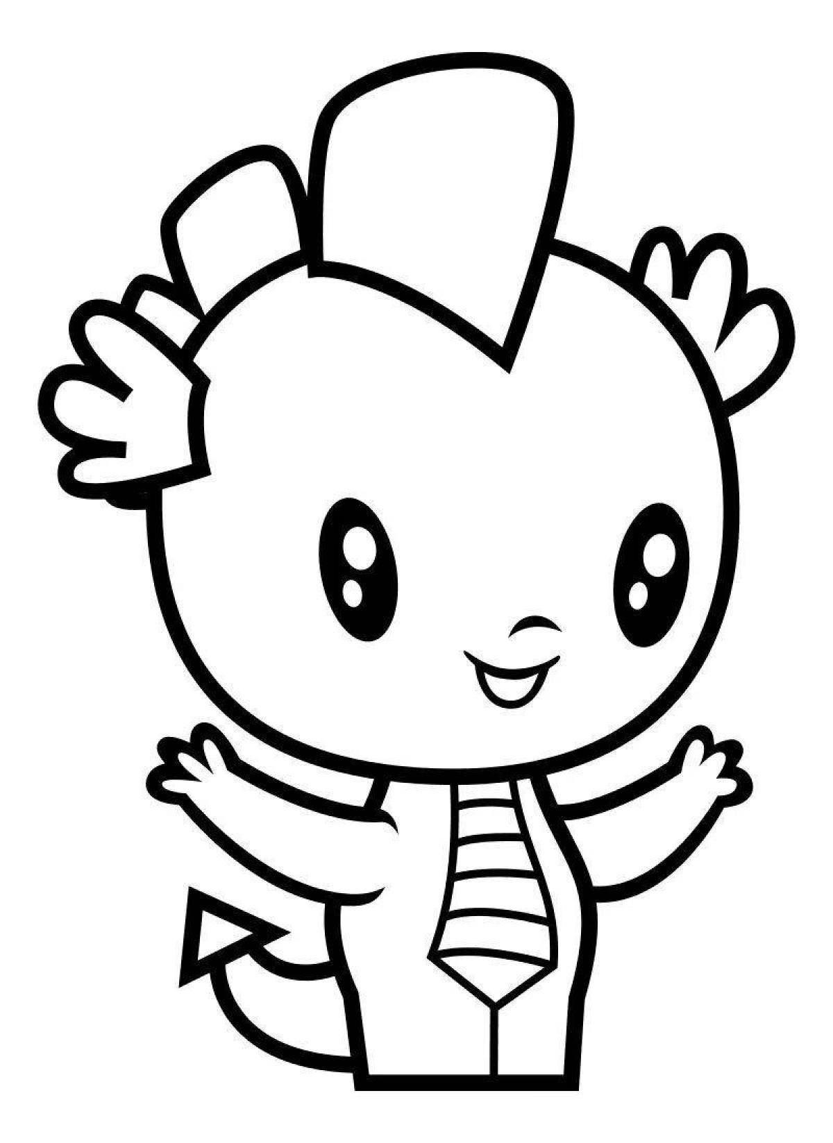 Spike pony gleeful coloring page