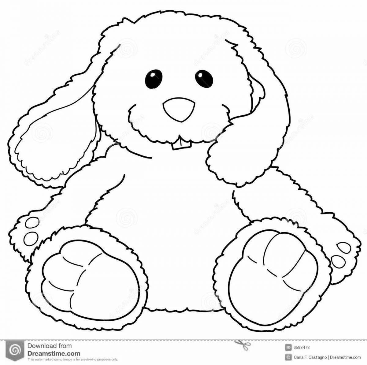 Adorable coloring bunny toy