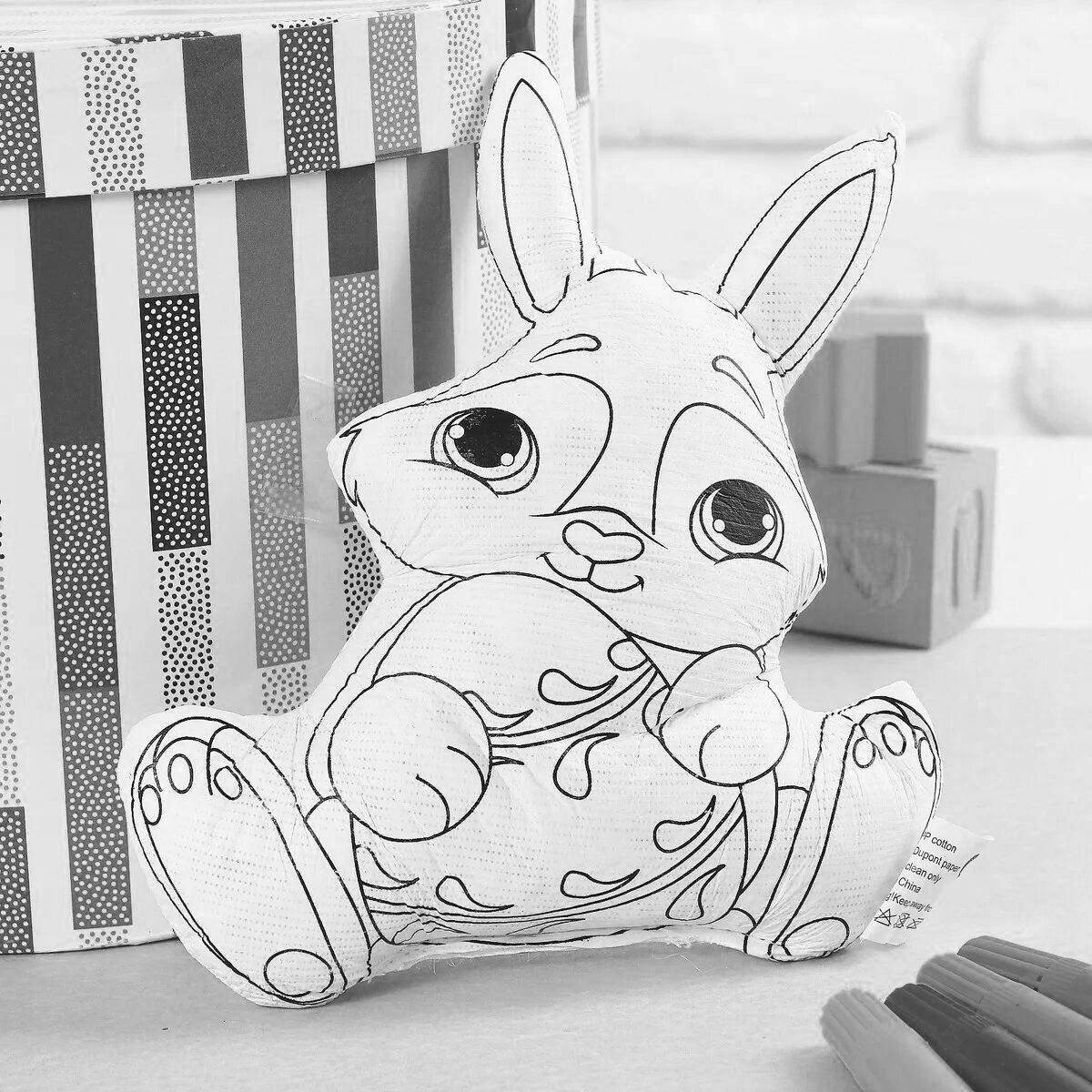 Coloring toy hare