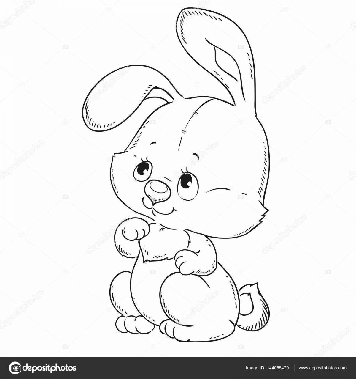 Coloring book gorgeous bunny toy