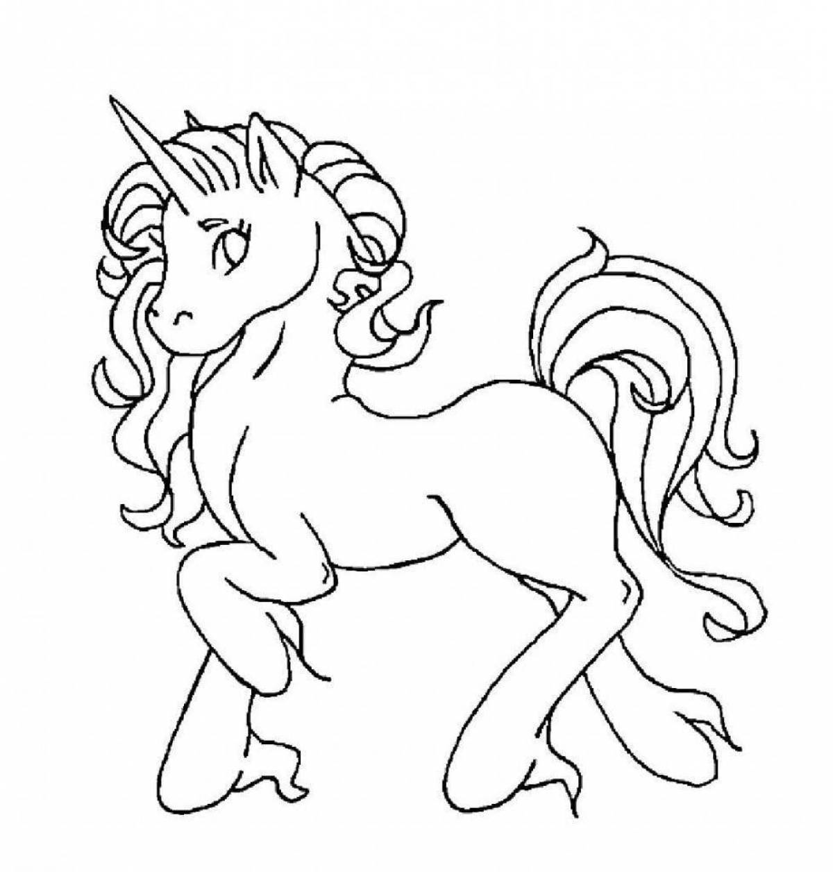 Sublime coloring page horse unicorn