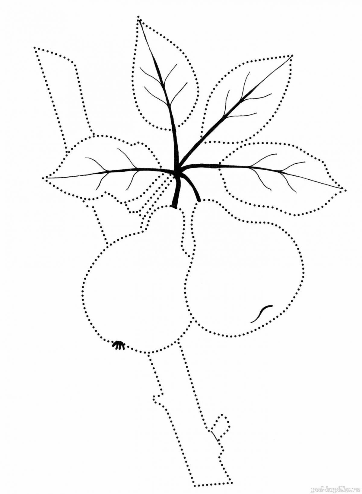 Amazing pear tree coloring page