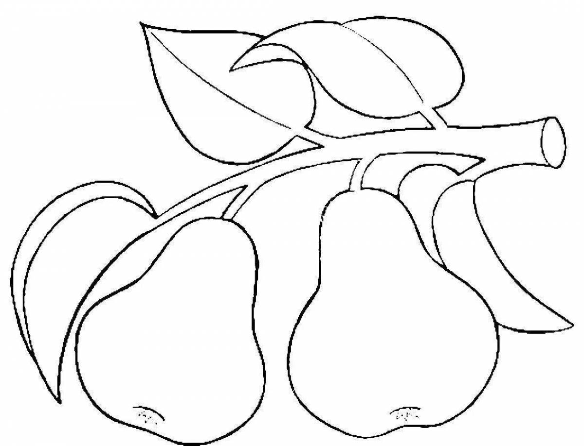 Coloring page jubilant pear