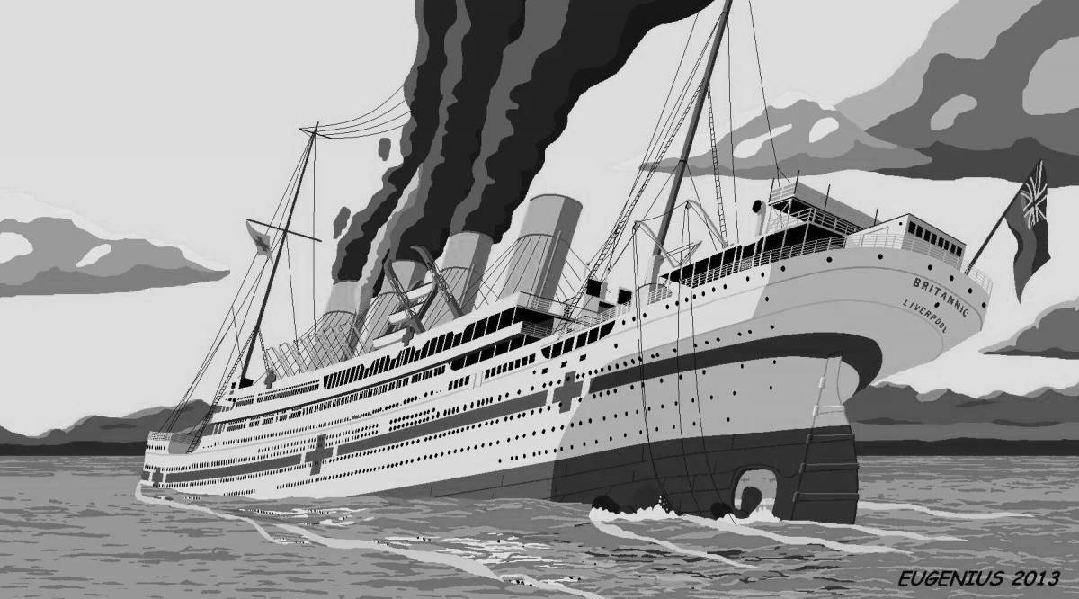 Olympic ship glamor coloring book