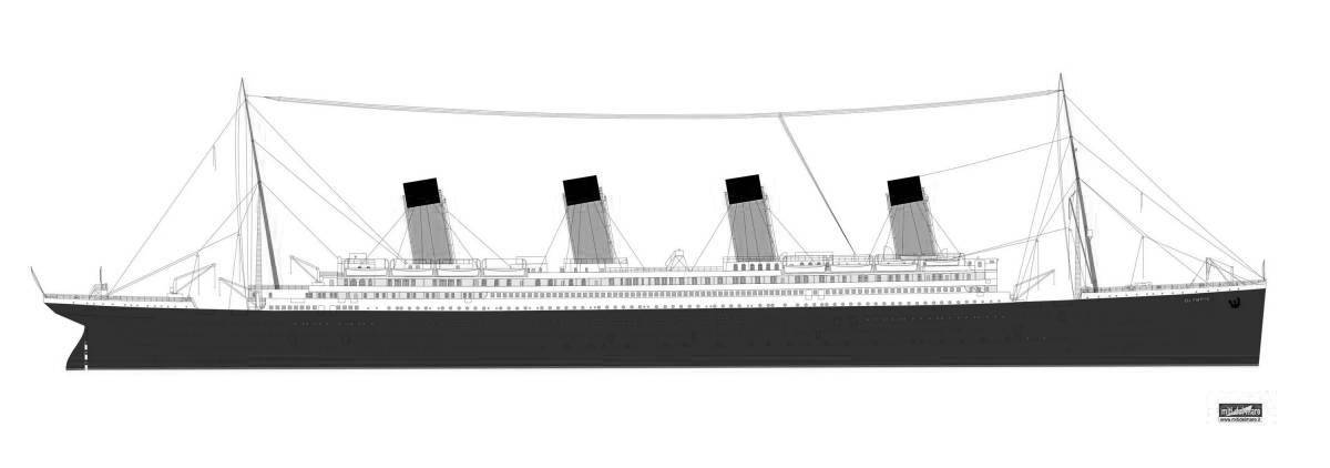 Дворцовая раскраска корабль олимпик