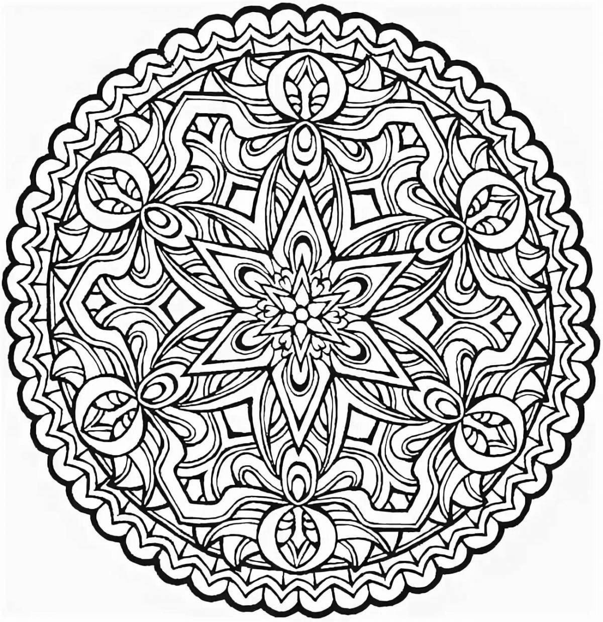 Grand coloring page beautiful mandalas