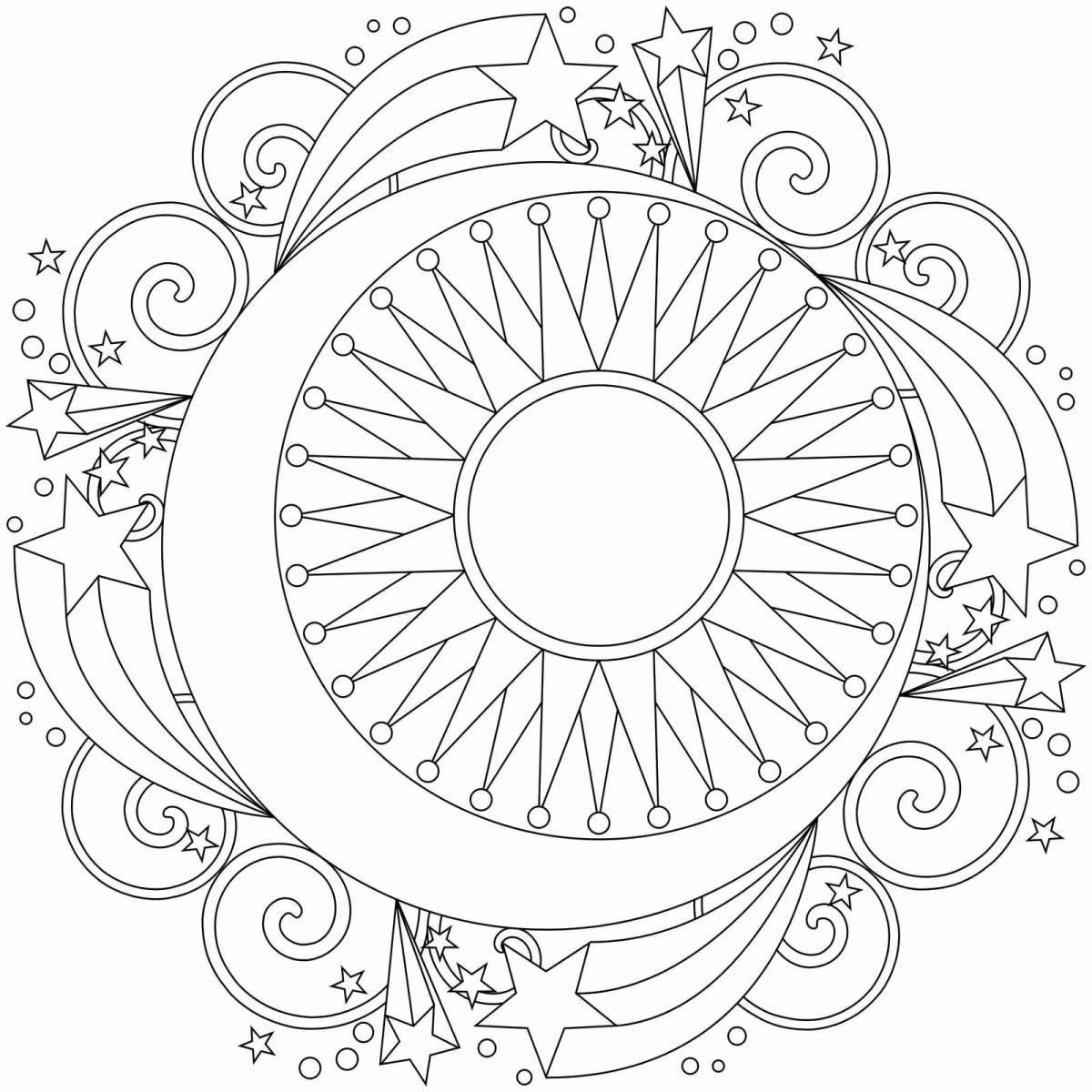 Glowing coloring pages beautiful mandalas