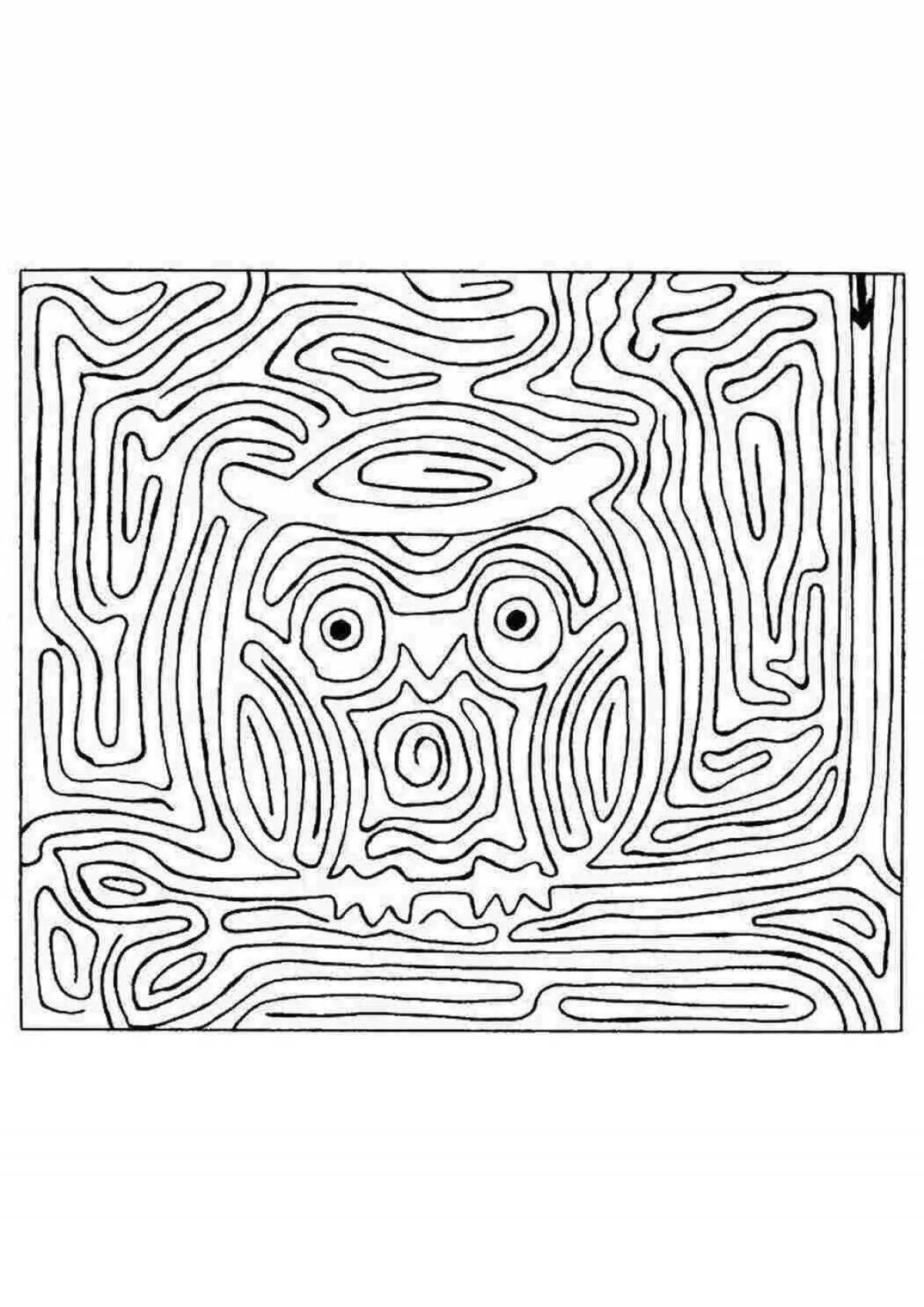 Peaceful coloring maze antistress