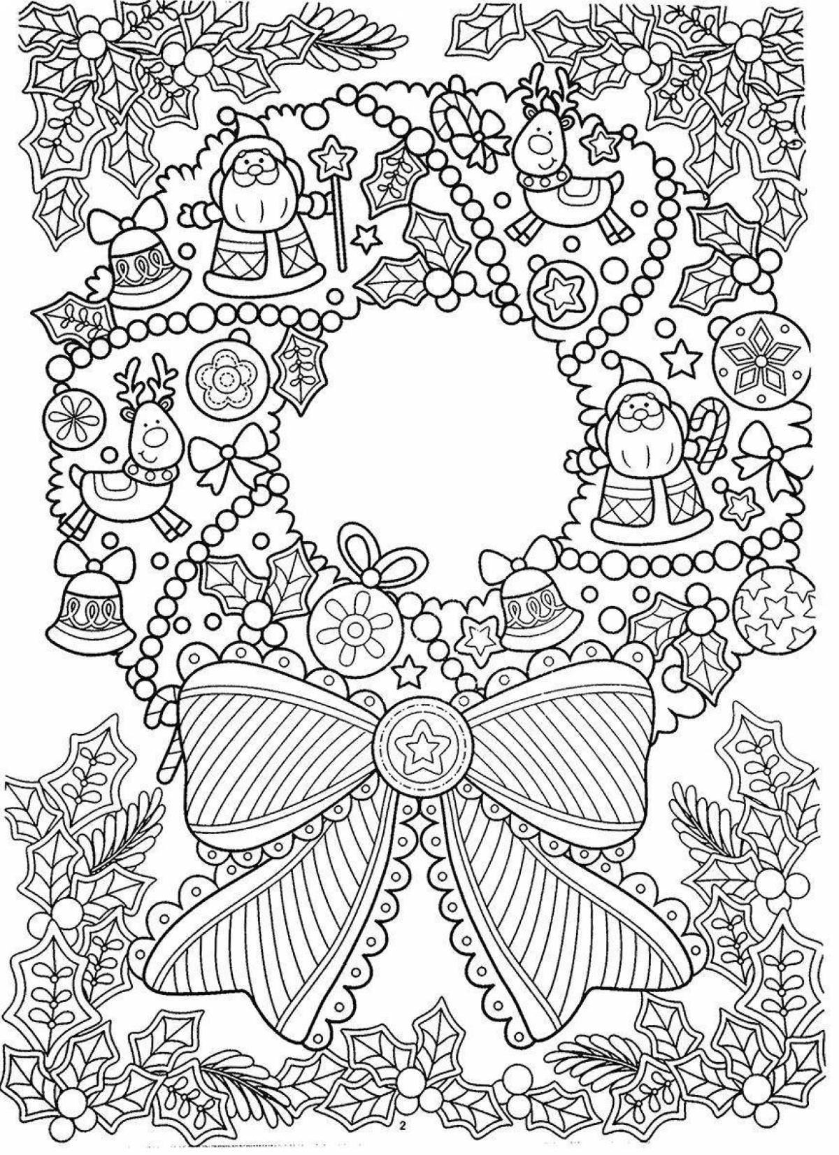 Blissful coloring antistress christmas