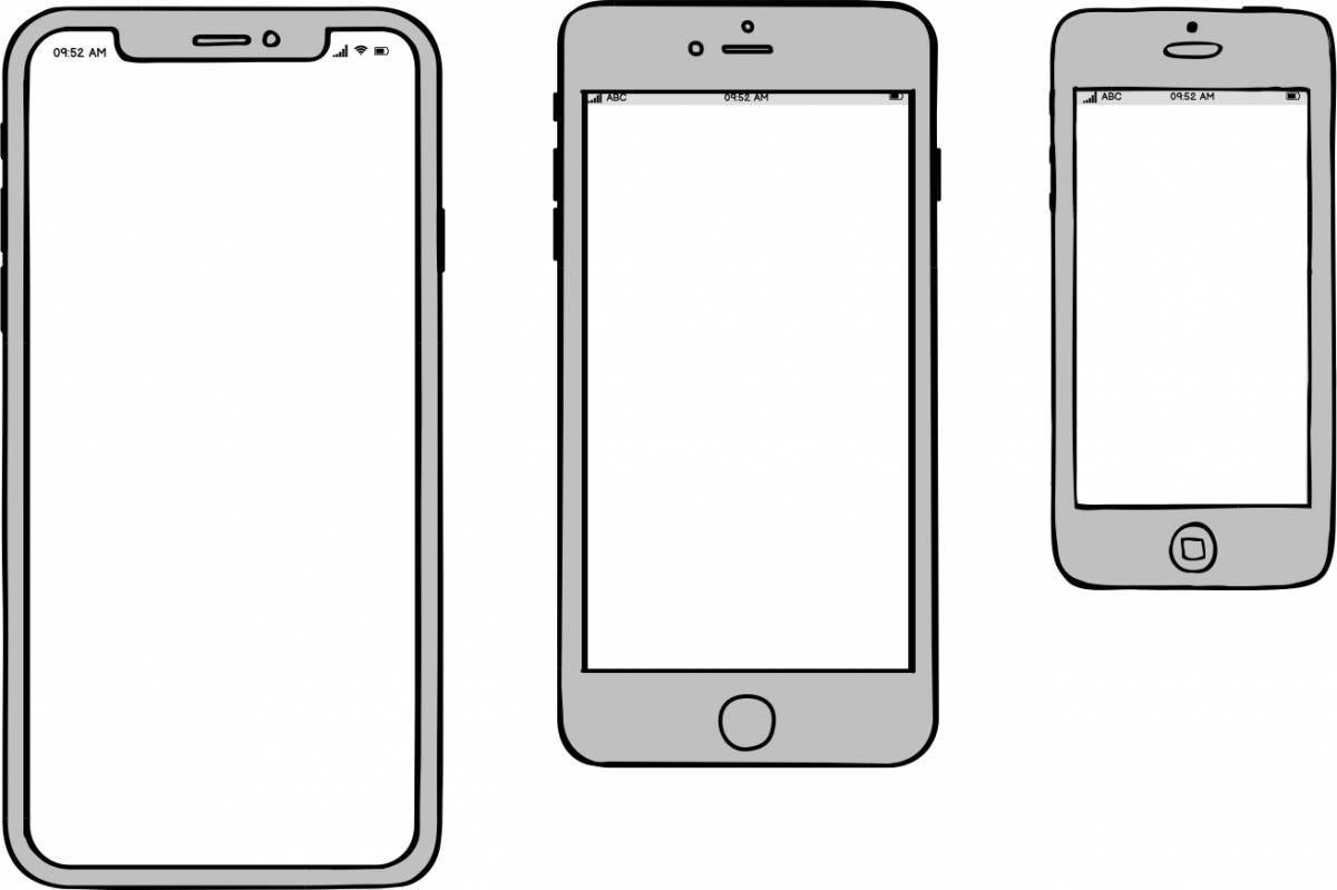 Amazing iphone 6 coloring page