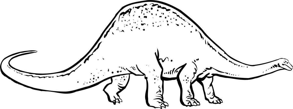 Раскраска игривый травоядный динозавр