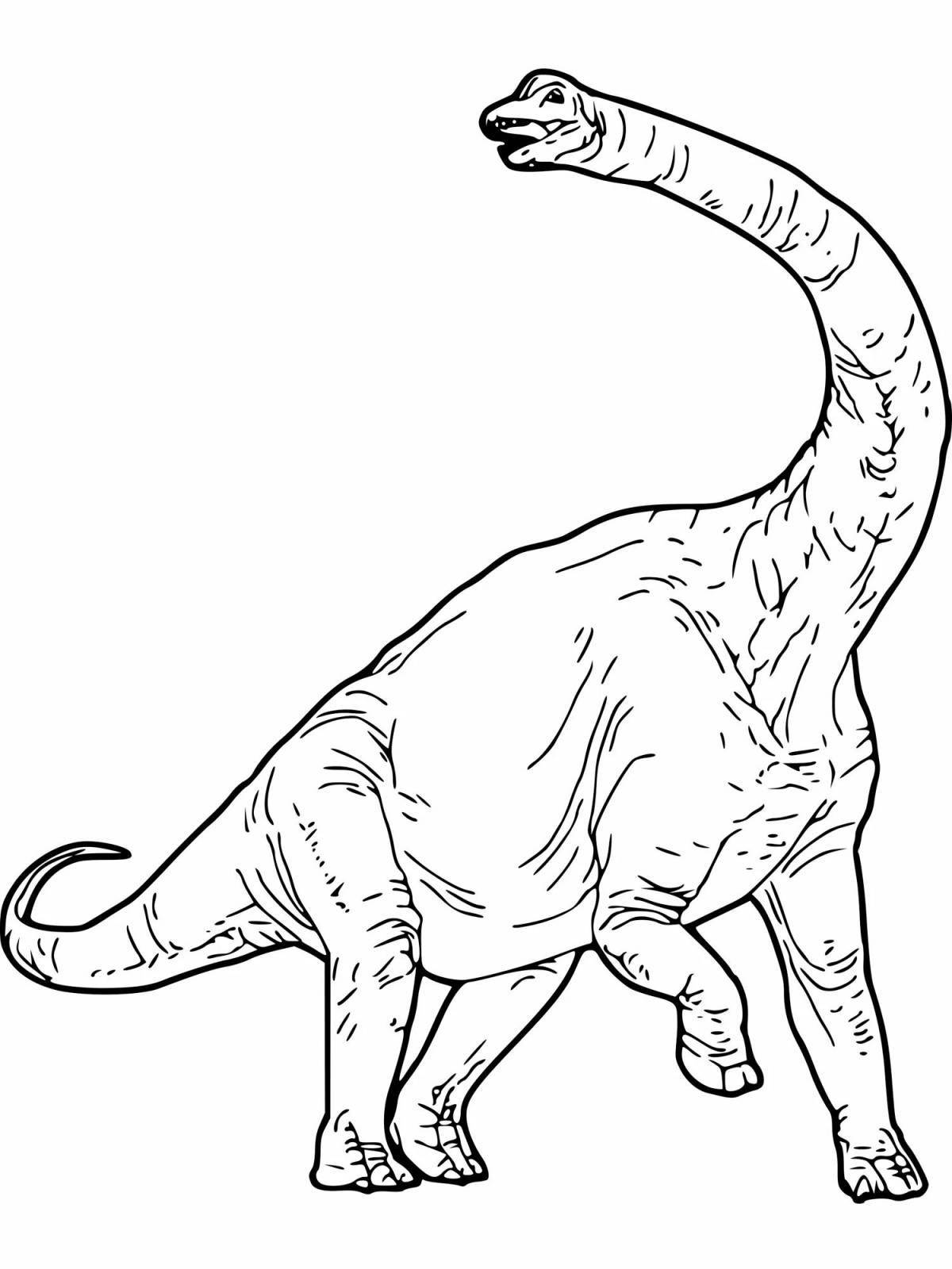 Анимированная страница раскраски травоядных динозавров