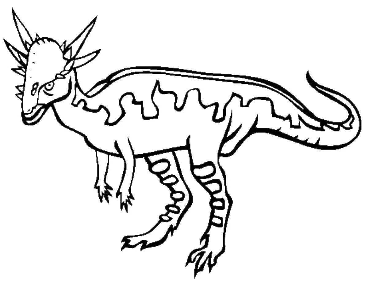 Coloring page nice herbivore dinosaur