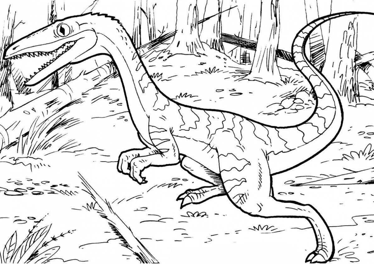 Раскраска сладкий травоядный динозавр