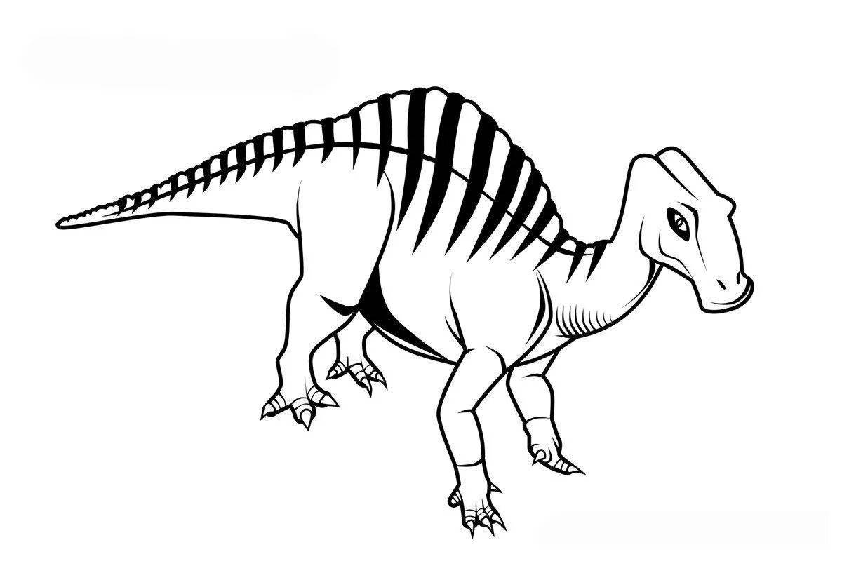 Coloring page witty herbivorous dinosaur