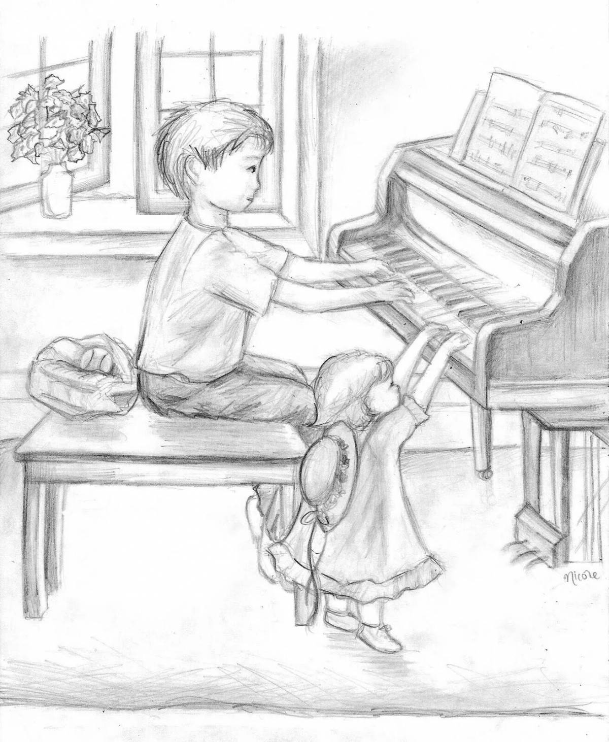 A captivating blind musician