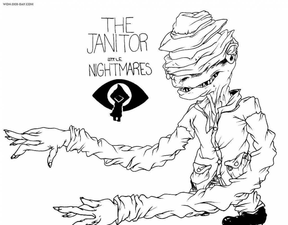Colorful little nightmares coloring book