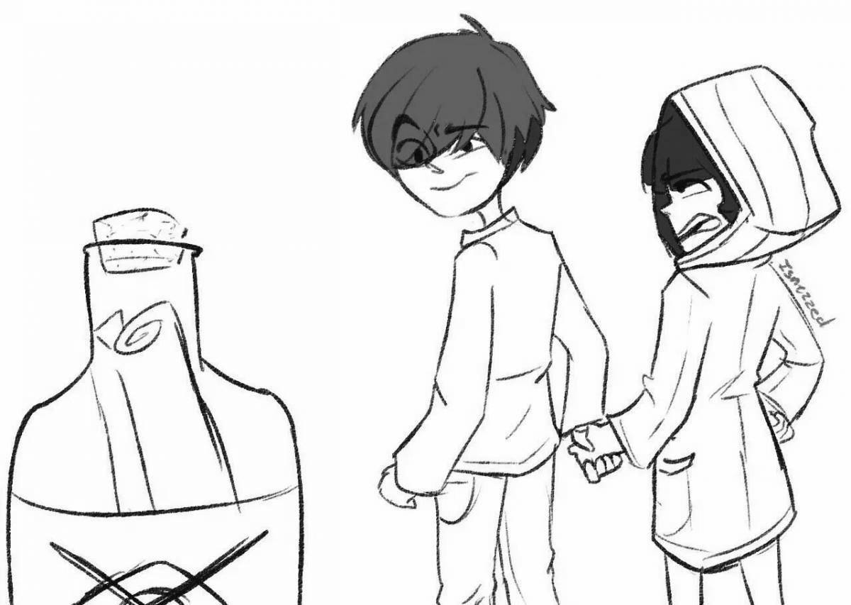 Happy little nightmares coloring page