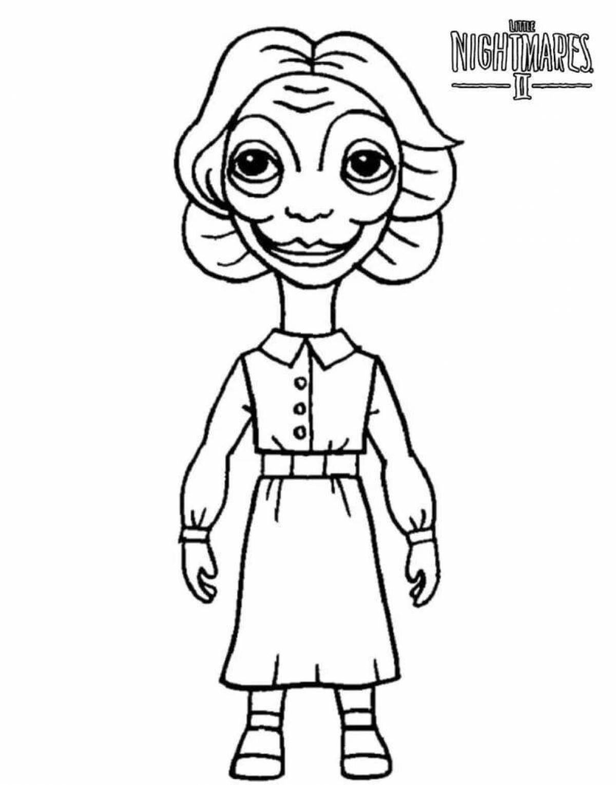 Coloring page elegant little nightmares