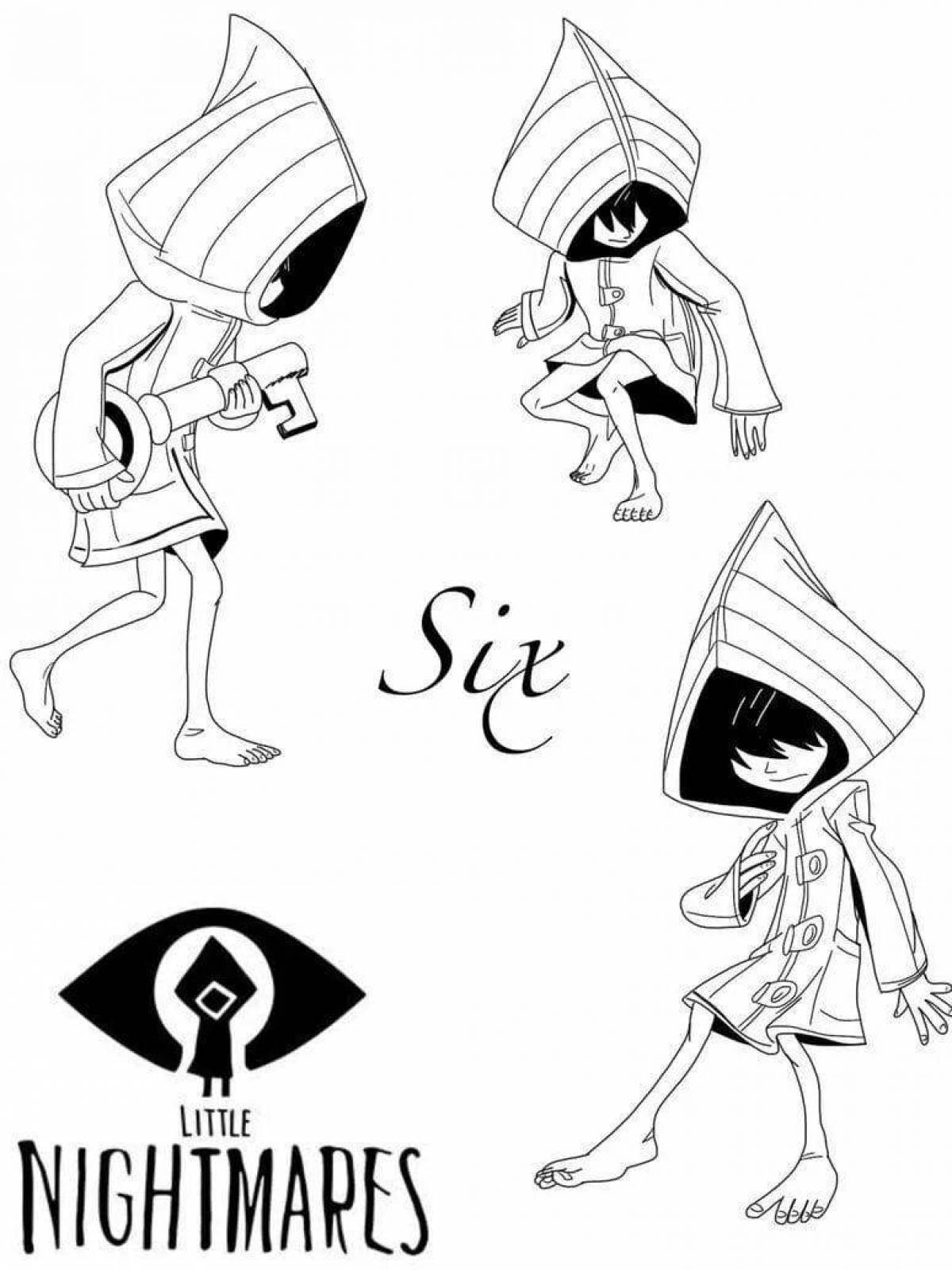 Coloring page hypnotic little nightmares
