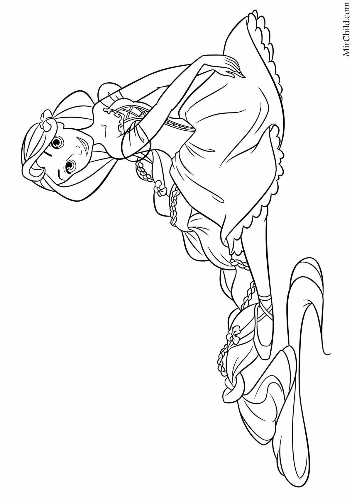 Photo Royal coloring princess ballerina