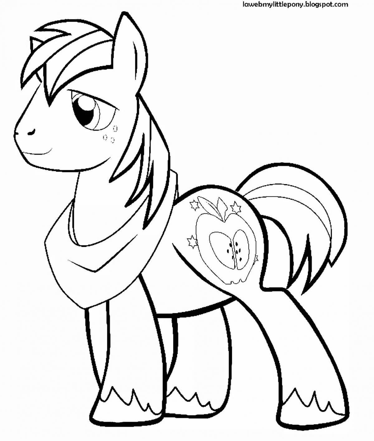 Easy pony coloring book