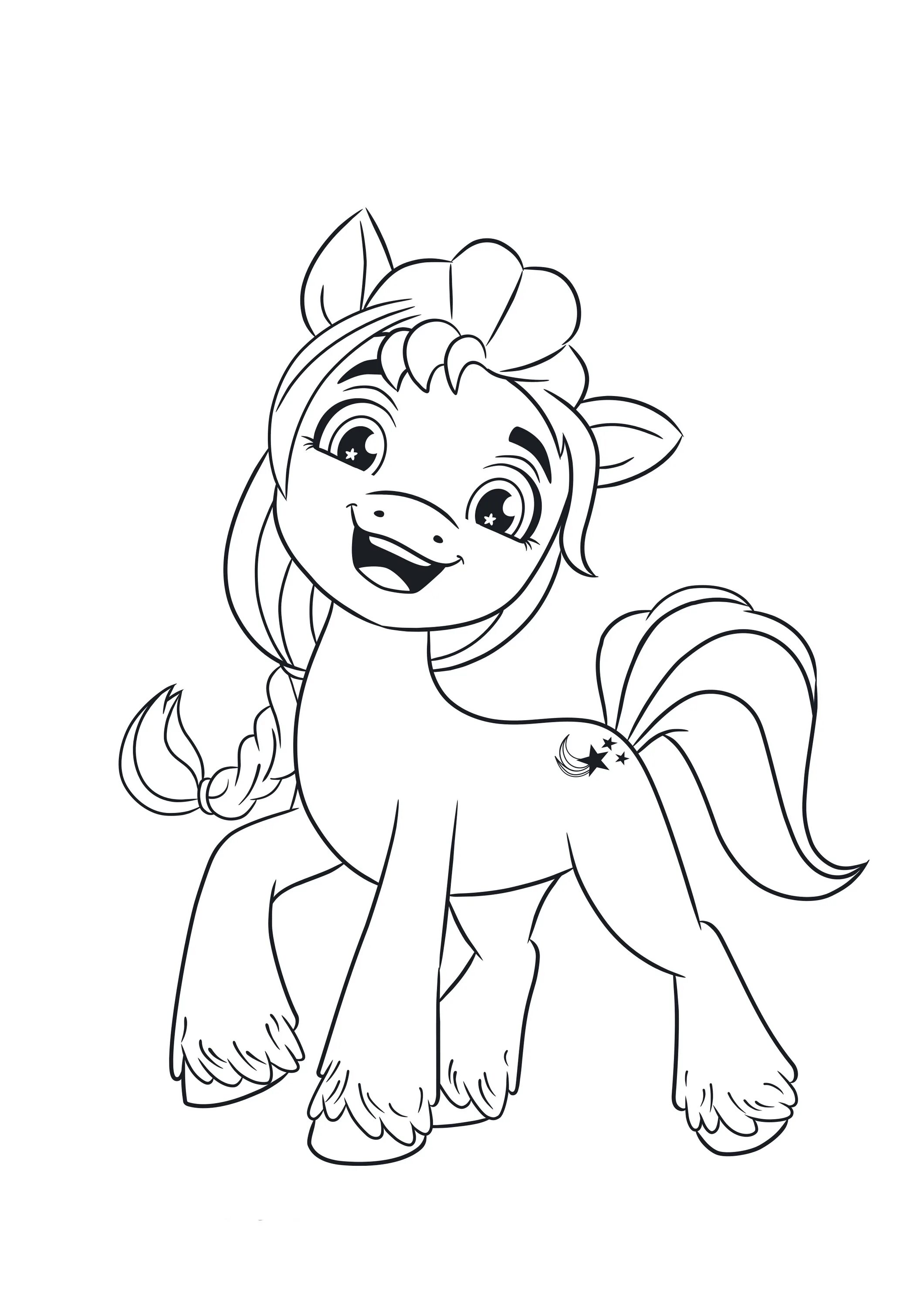 Playtime easy pony coloring