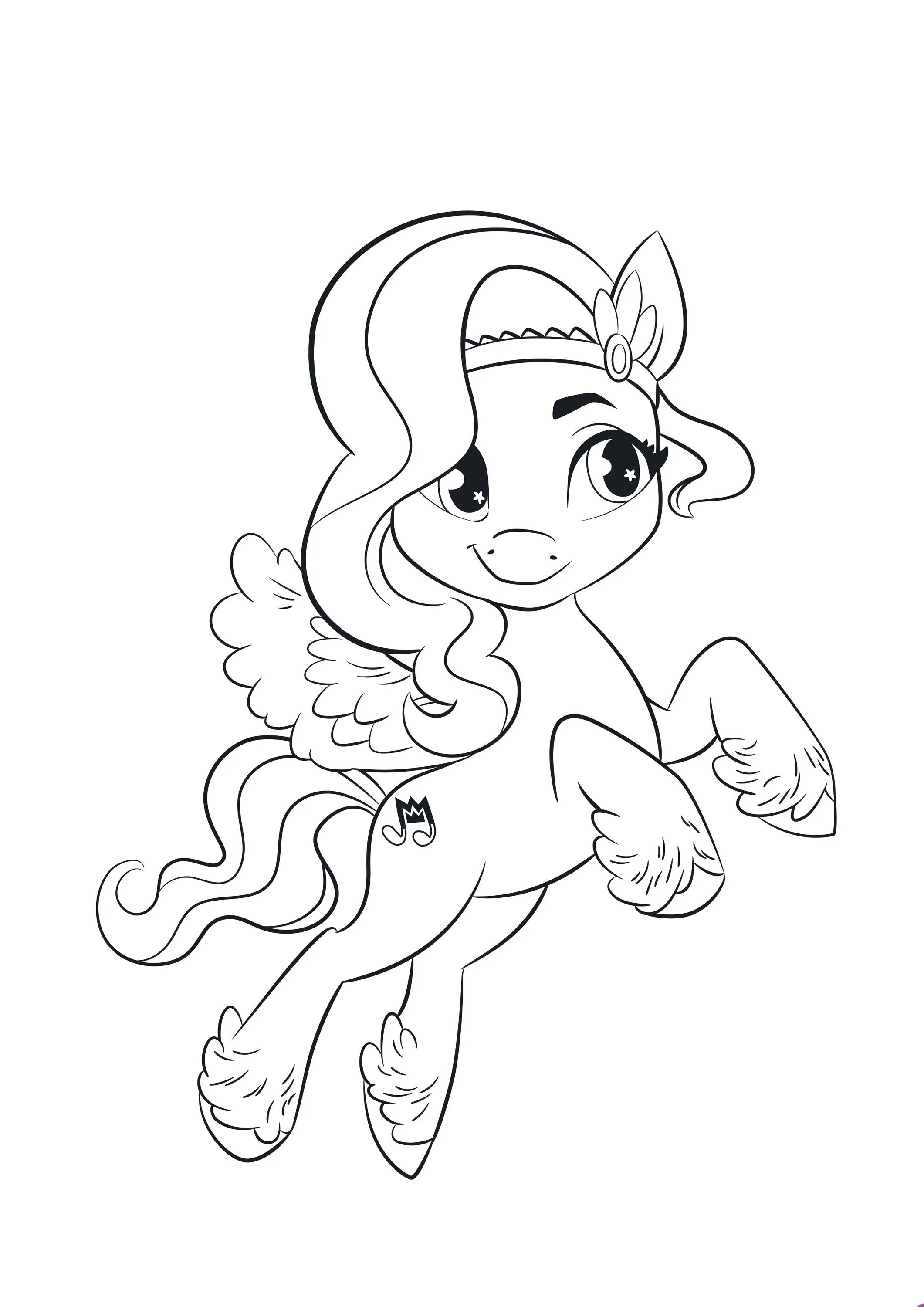 Раскраски easy pony coloring page