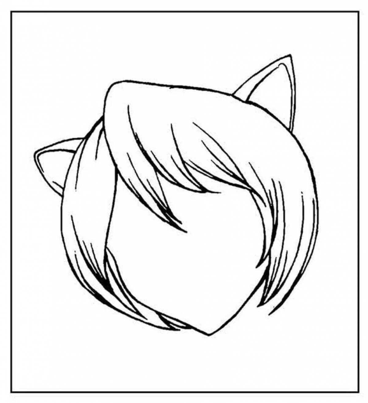 Intriguing anime portrait coloring page