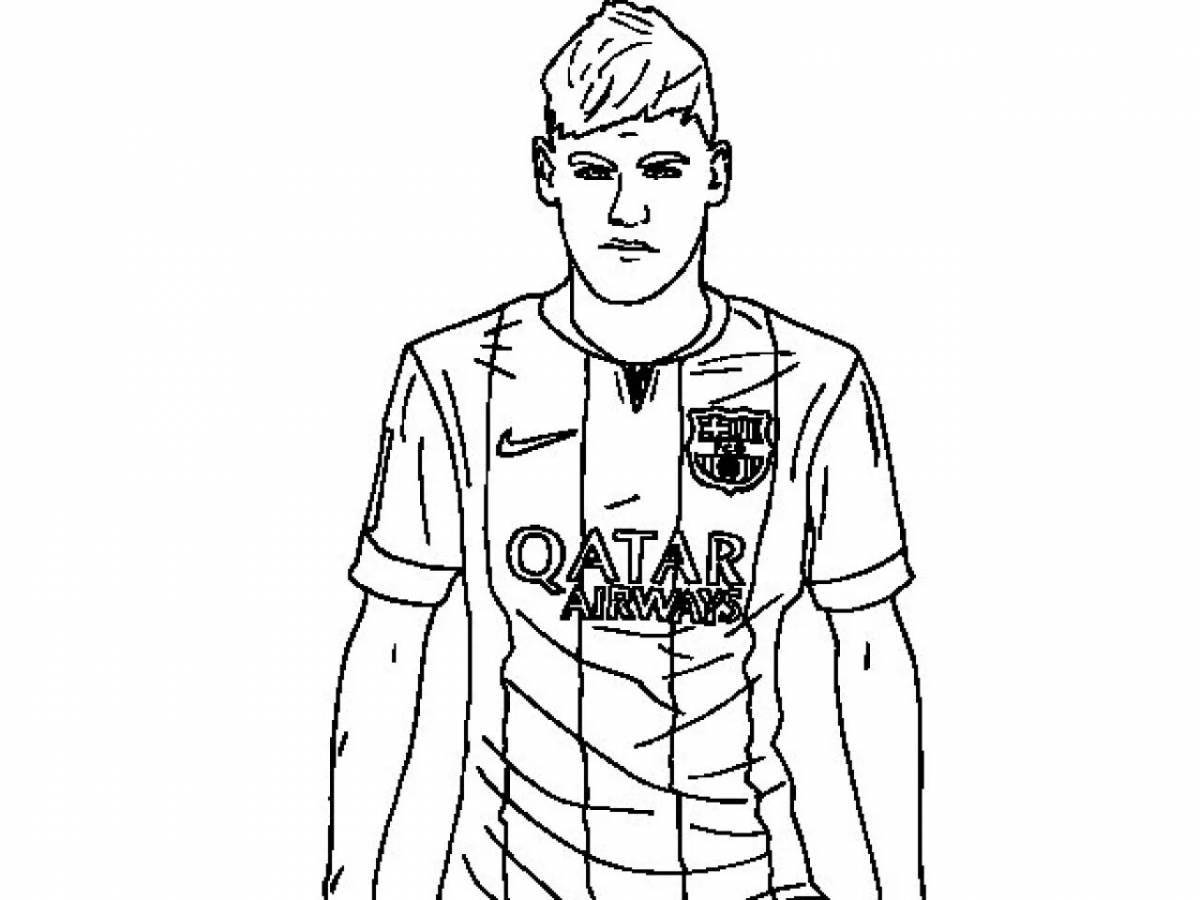 Playful psg team coloring page