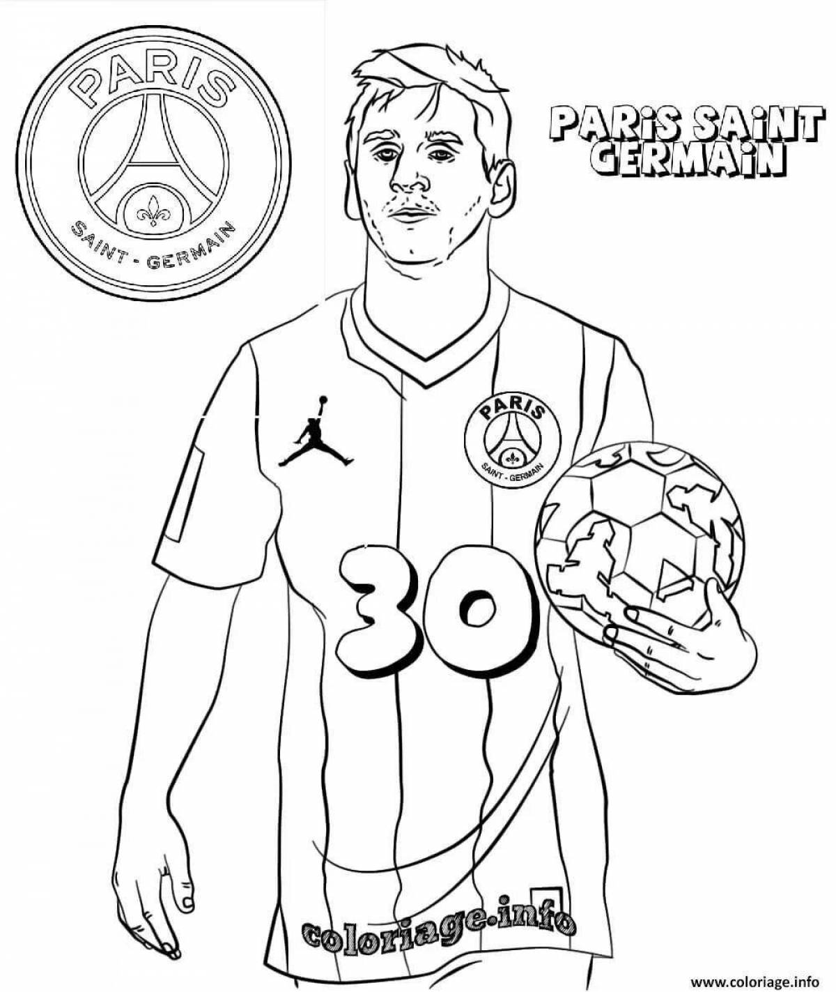 Coloring page stylish psg team