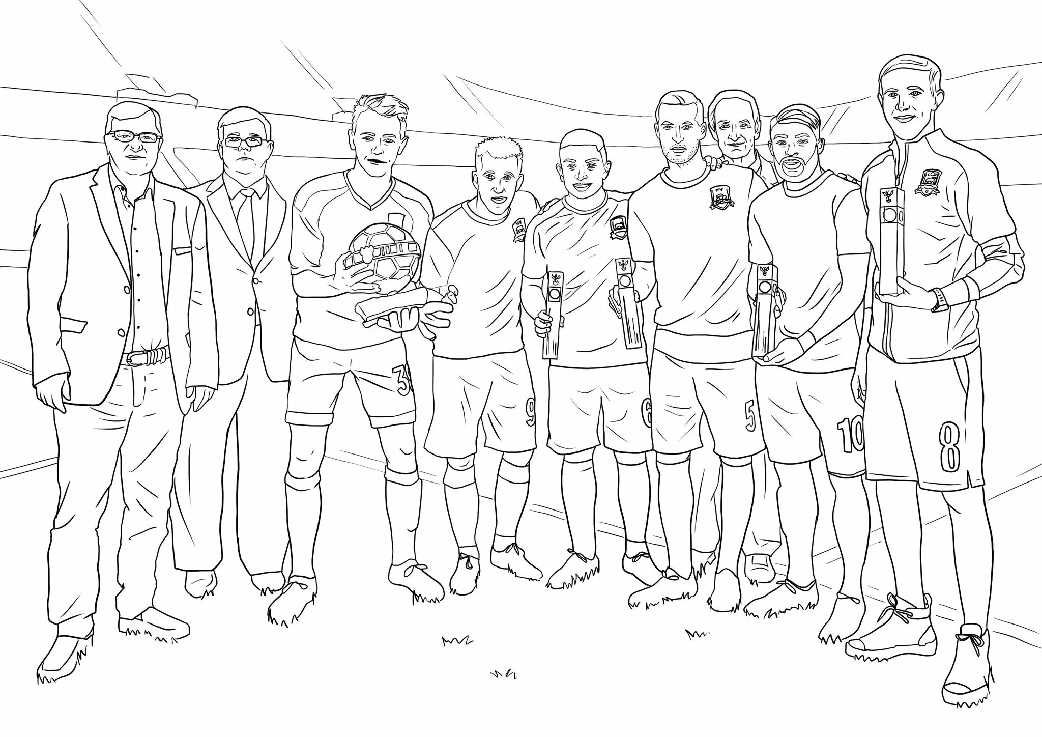 Coloring page graceful psg team