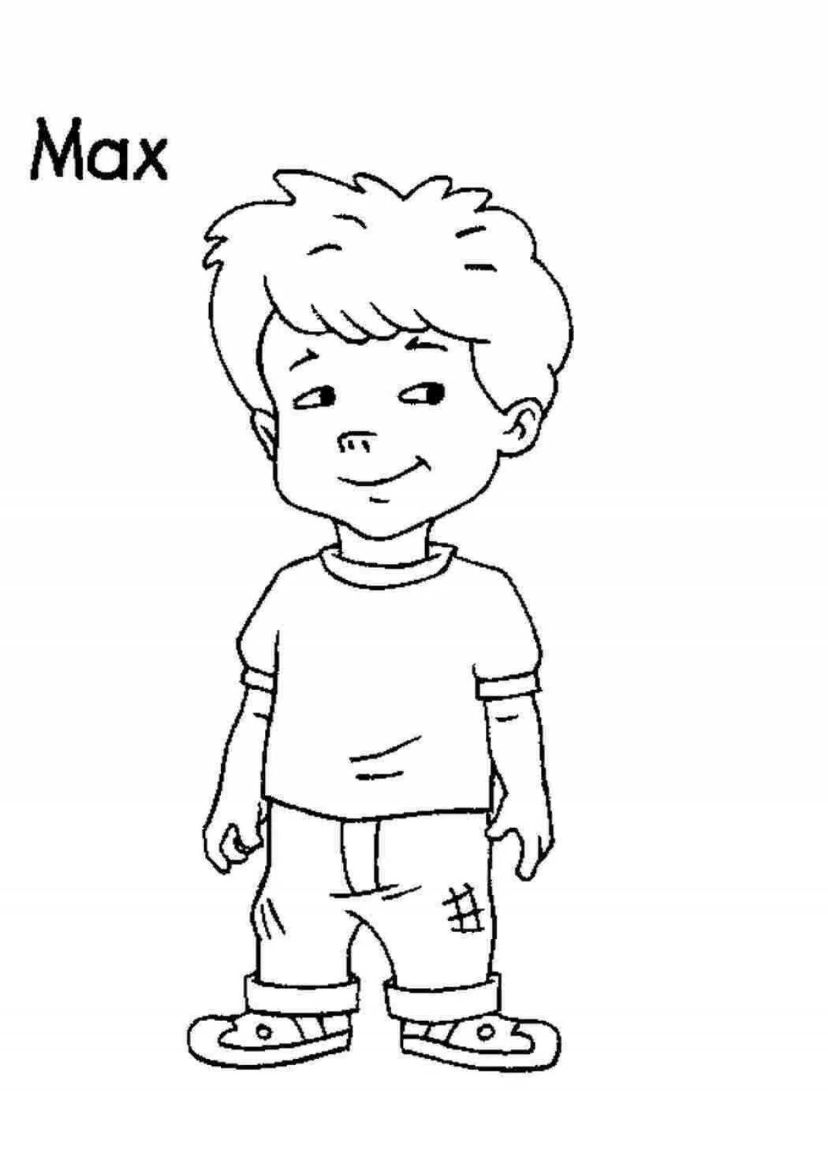 Frustrated sad boy coloring pages