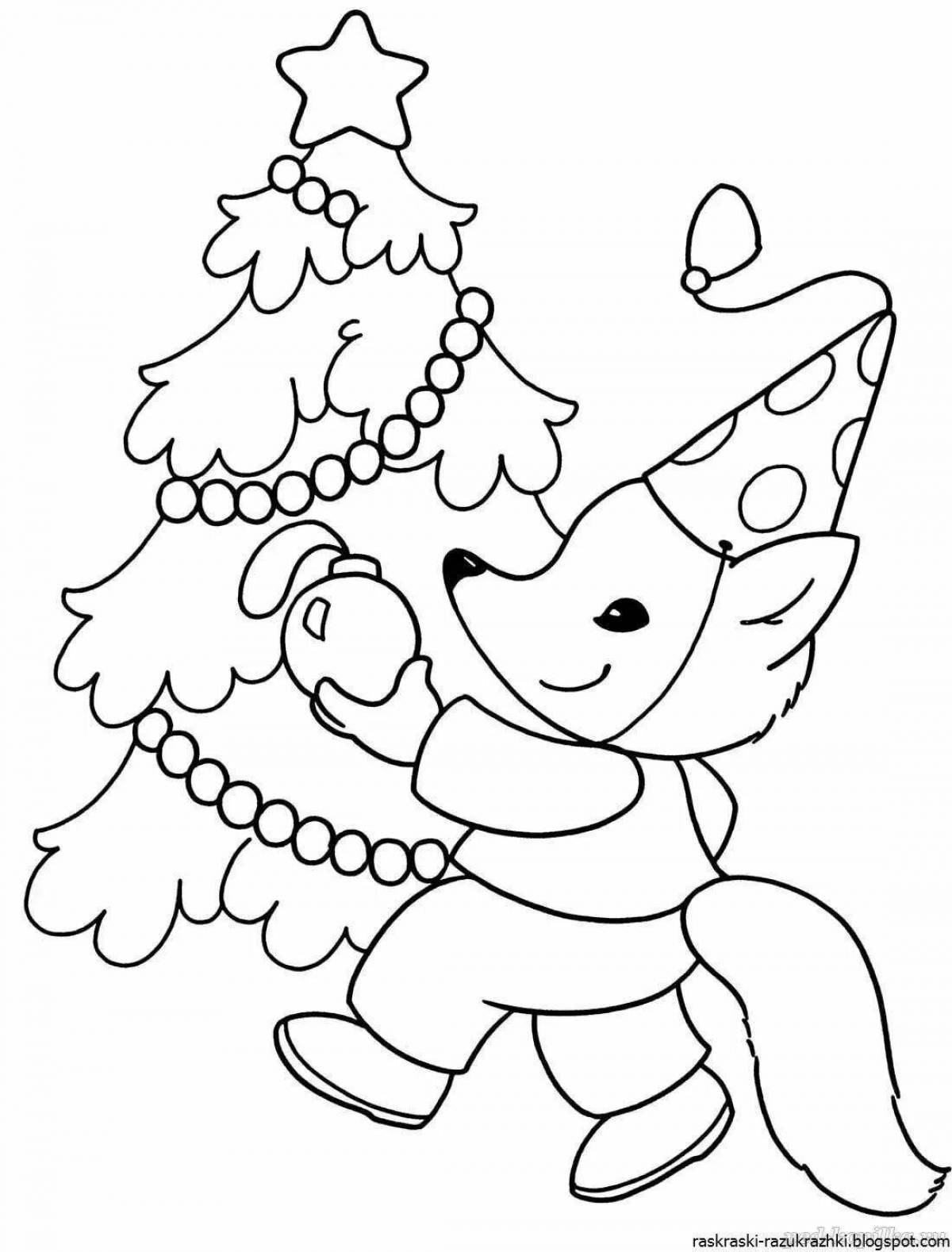 Joy fox christmas coloring book