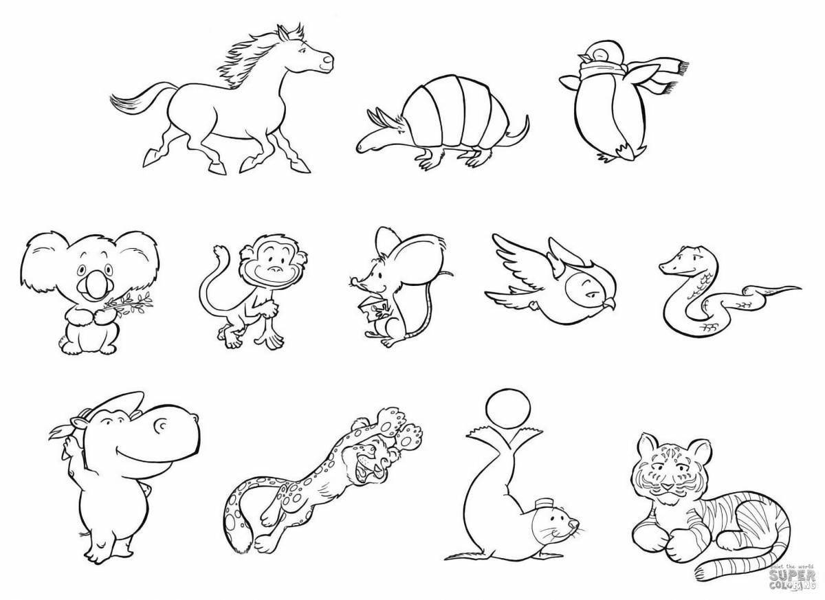 Furry coloring pages small animals