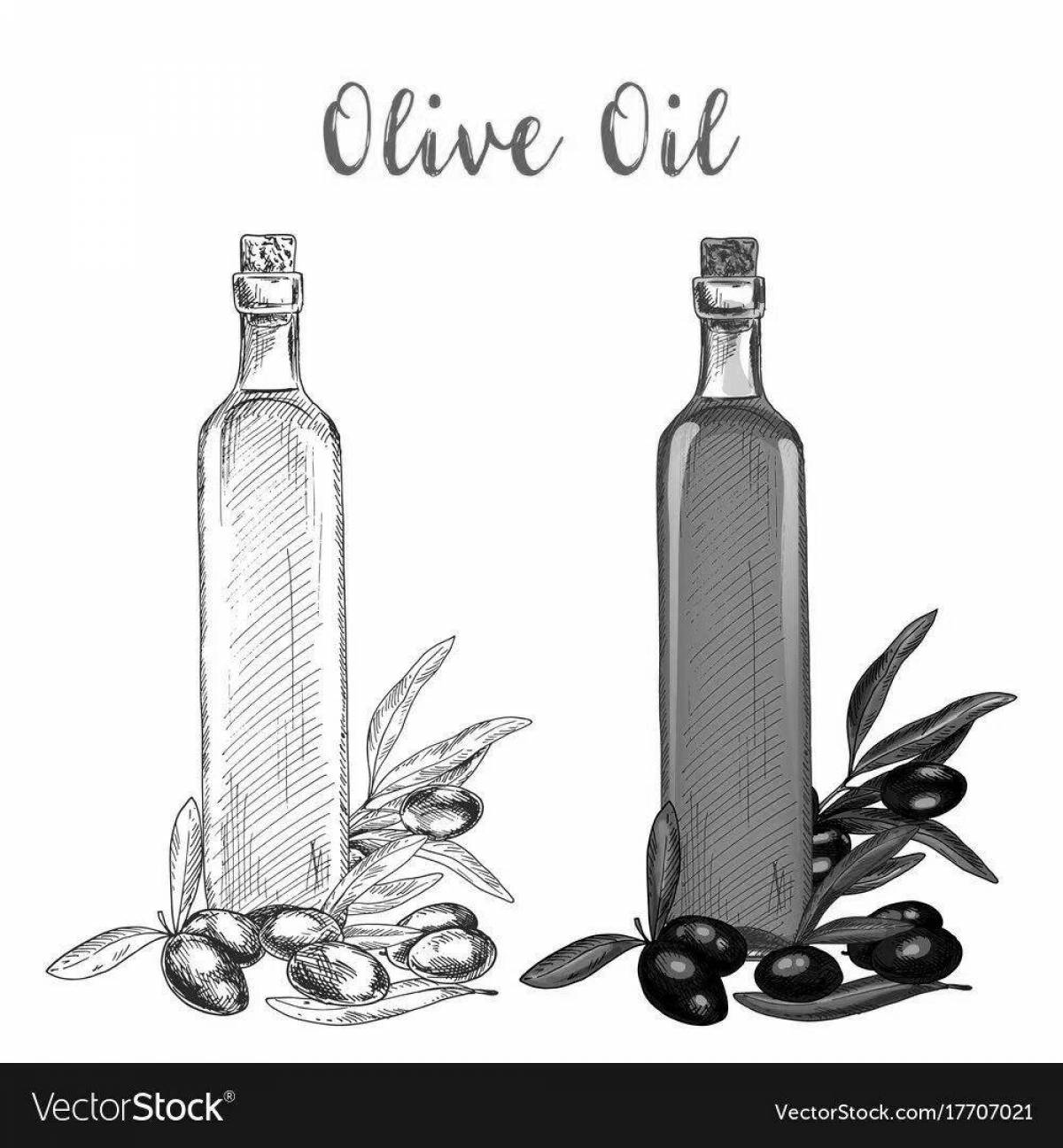 Joyful coloring olive oil