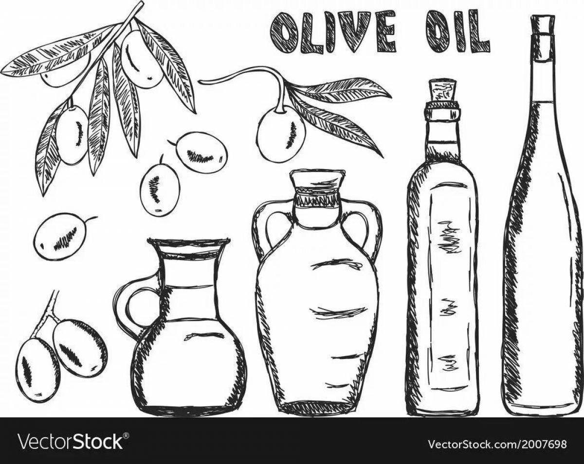 Solar coloring olive oil