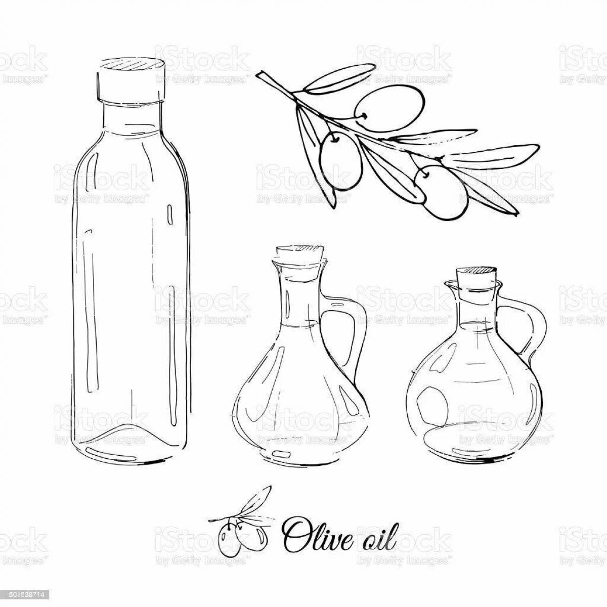 Olive oil glossy coloring