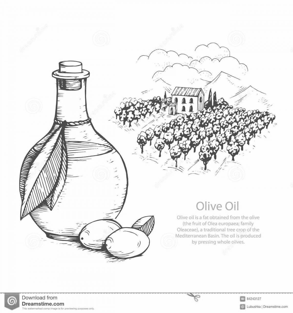 Волнующая раскраска оливковое масло