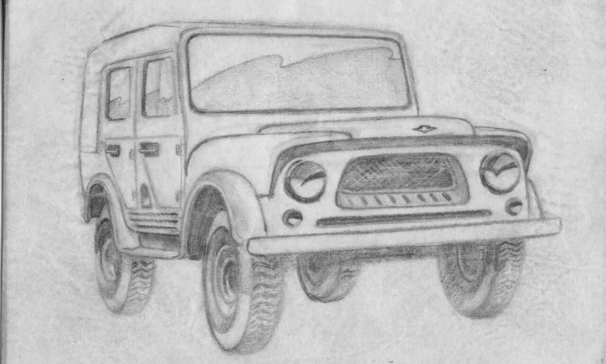 Great UAZ 469 coloring book