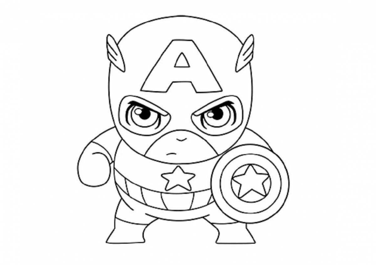 Cute mini superhero coloring book