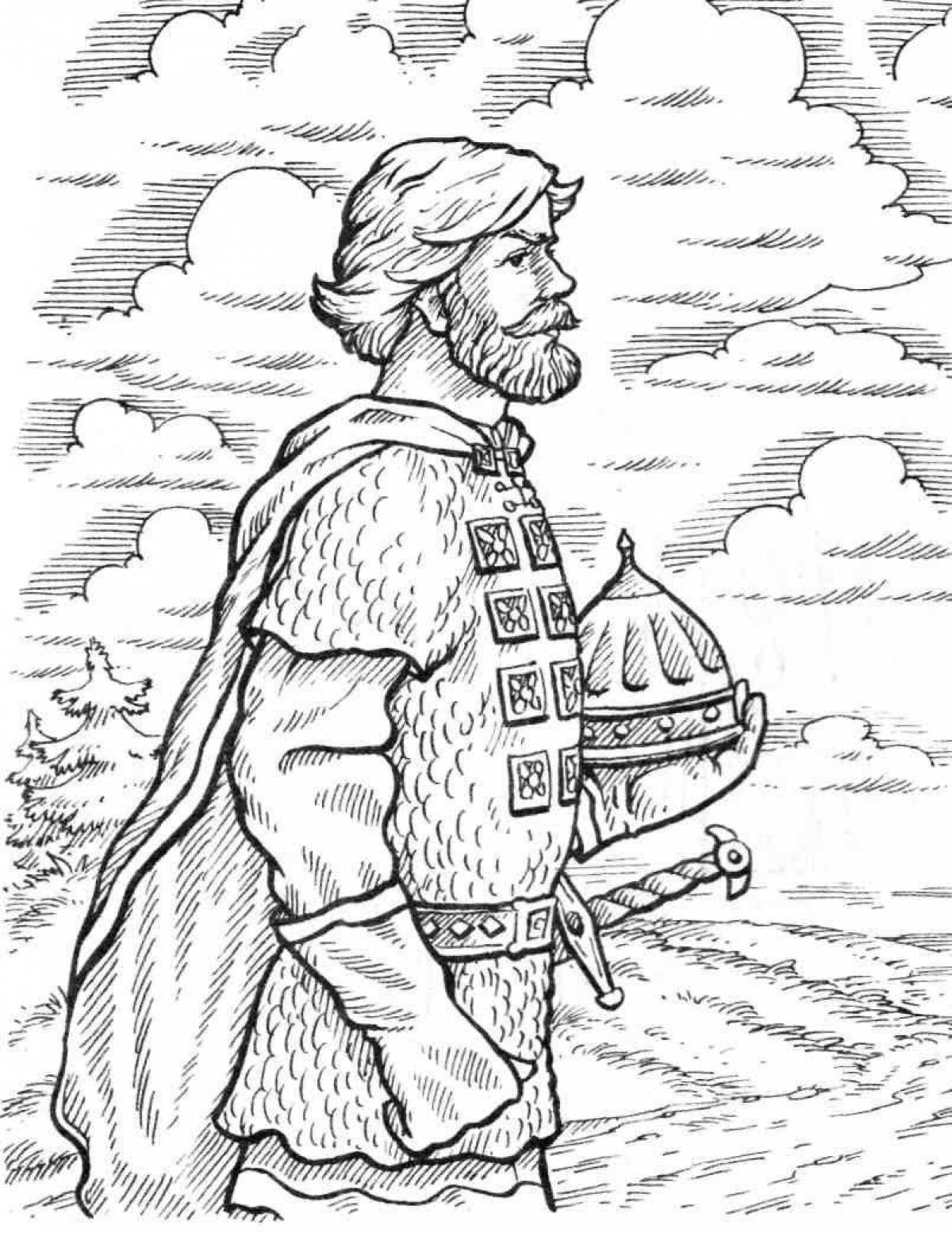 Coloring page gorgeous dmitry donskoy