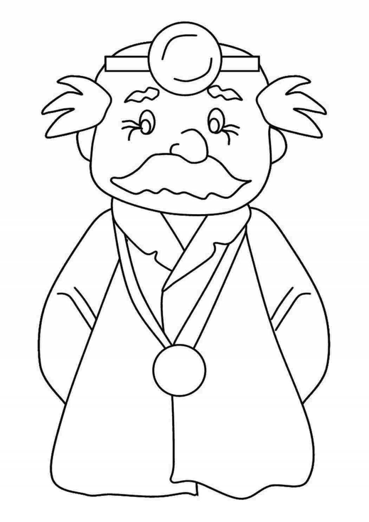 Impressive doctor coloring page
