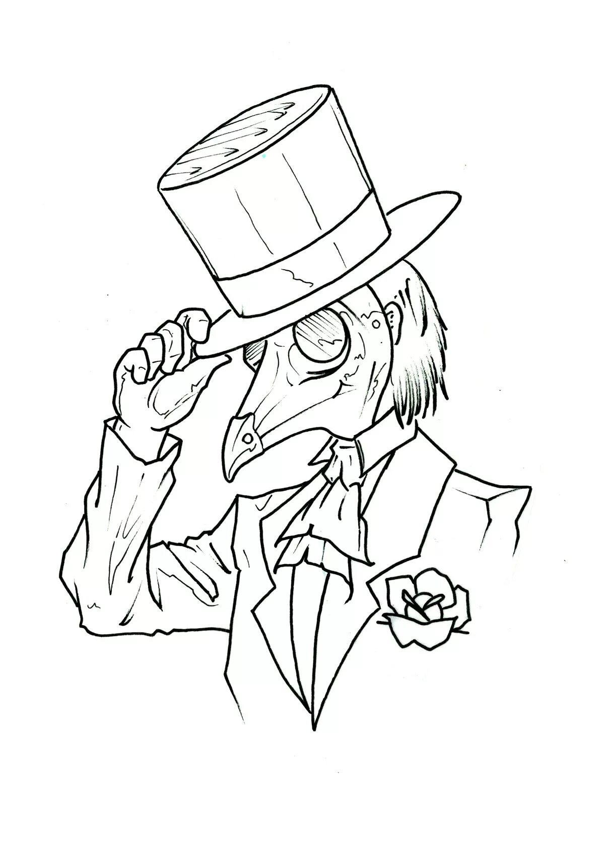 Coloring book intriguing doctor