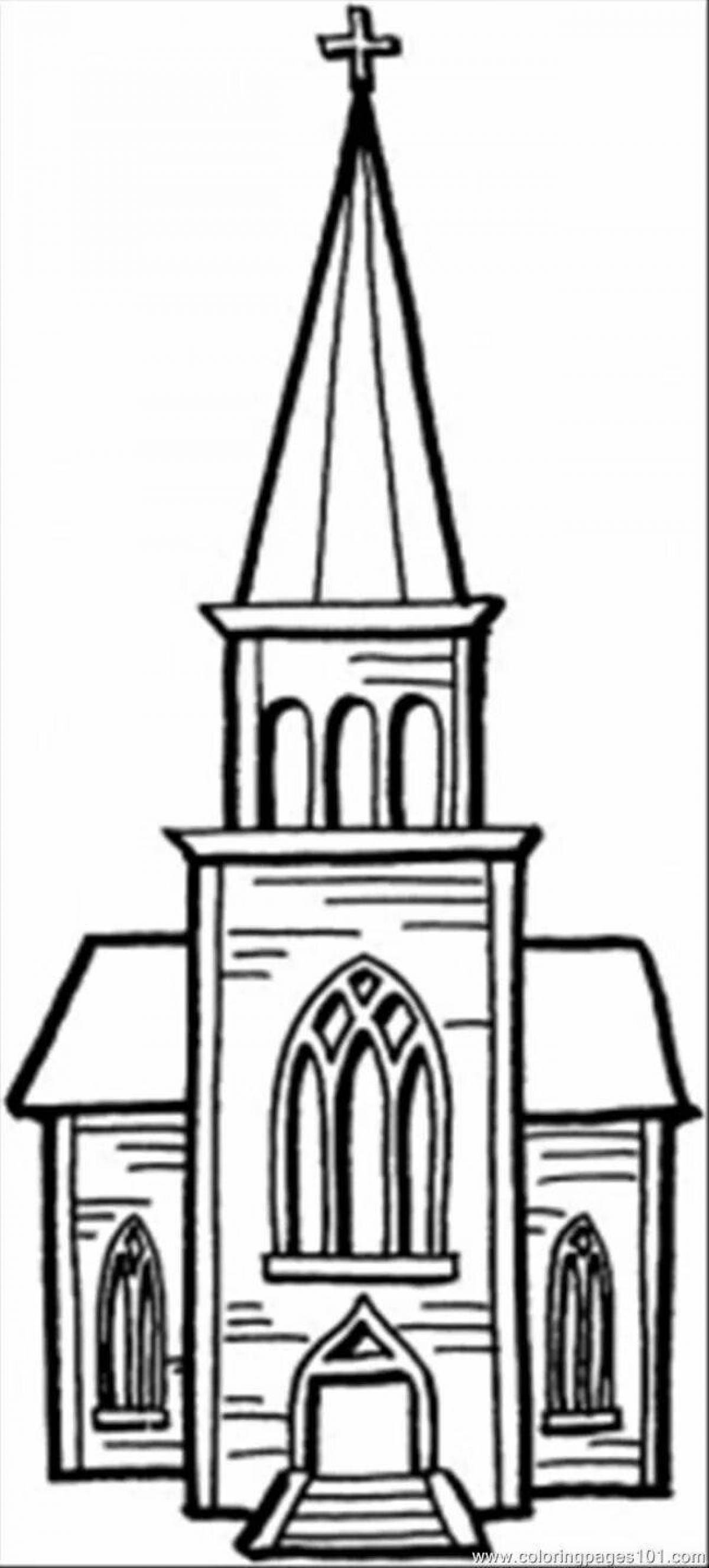 Coloring page glorious chapel Krasnoyarsk