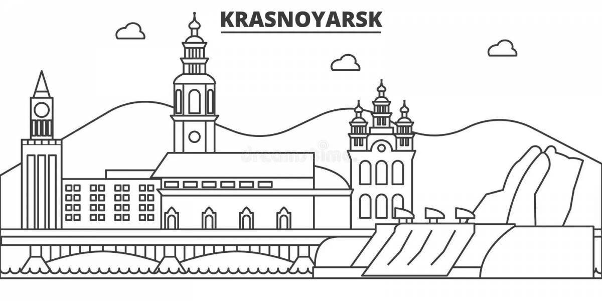 Impressive chapel Krasnoyarsk coloring book