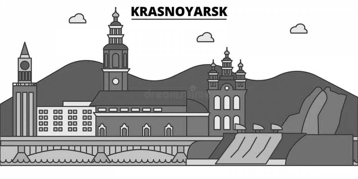 Charming chapel Krasnoyarsk coloring book