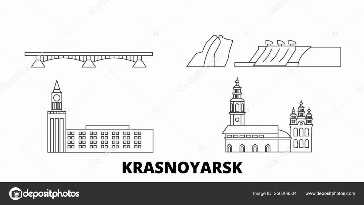 Coloring luminous chapel Krasnoyarsk